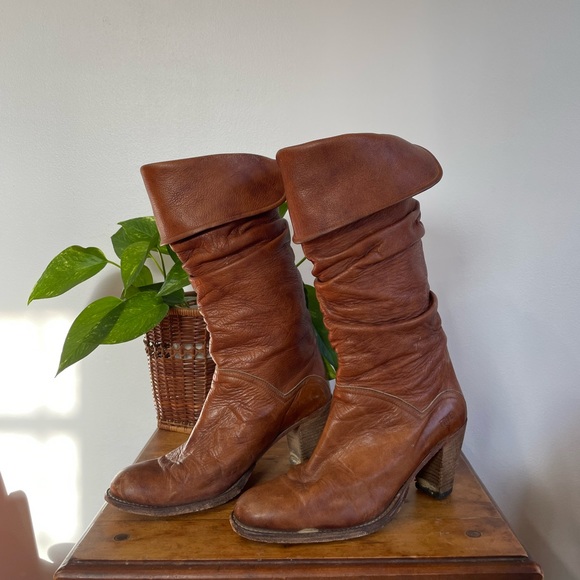 Vintage Frye Heeled Boots - Picture 3 of 6